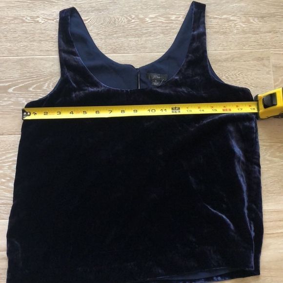 J. Crew Velvet Tank Top - Navy - 4 - Picture 10 of 10